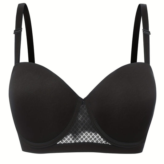 Floral Jacquard Balconette Bra With Removable Straps