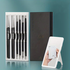 6pcs Fine Tip Blackhead Remover Tweezers for Acne