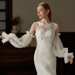 Lace Bridal Arm Sleeves Thin Yarn Wedding Long Sleeves