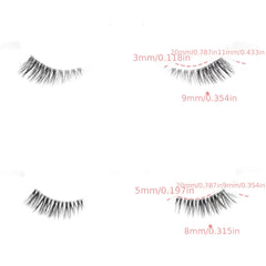 7 Pairs Fox Eye Lashes Mixed Length D Curling Natural Looking Synthetic Mink
