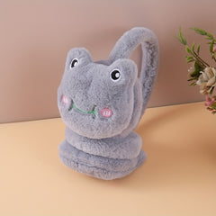 Frog Earmuffs for Winter Plush Ear Covers Knitted Hand Wash Ear Warm