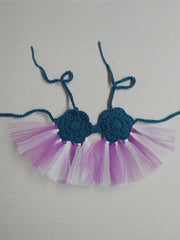 Baby s Mermaid Dress Up Costume Hand knitted Sweater Set
