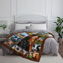 Cow Printed Blanket Soft And Comfortable Throw Blanket Home & Outdoor
