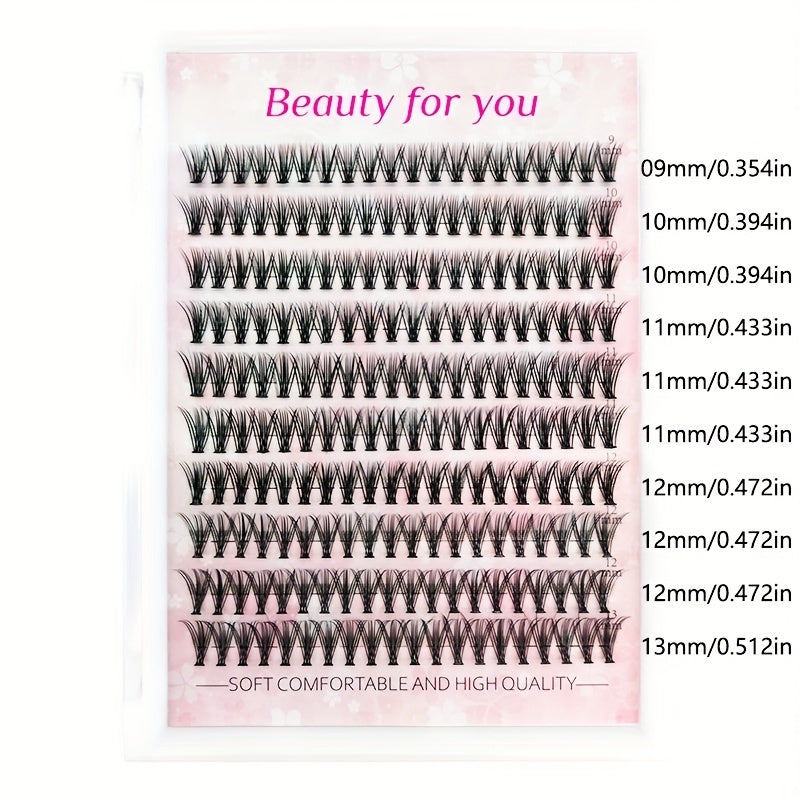 Cluster Eyelashes Natural Soft False Eyelashes Premade Spiky Curling Lashes