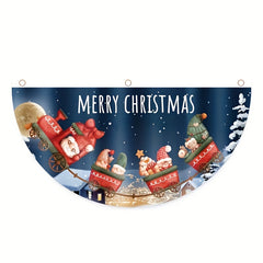 Christmas Outdoor Hanging Flag Cartoon Digital Printing Scene Decoration