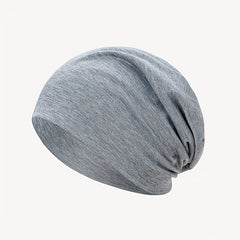 2pcs Solid Thin Headgear Hat European American Autumn Winter Warm Cap