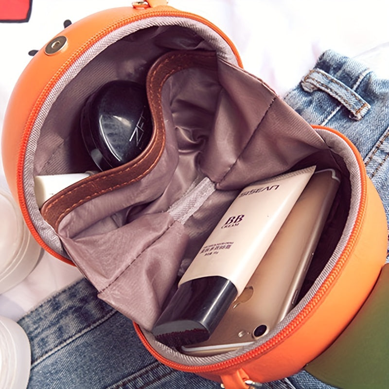 Orange Shape Crossbody Bag Funny Chain Shoulder Small Purses Handbags