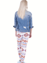 Boho Geometric Print High Waist Leggings