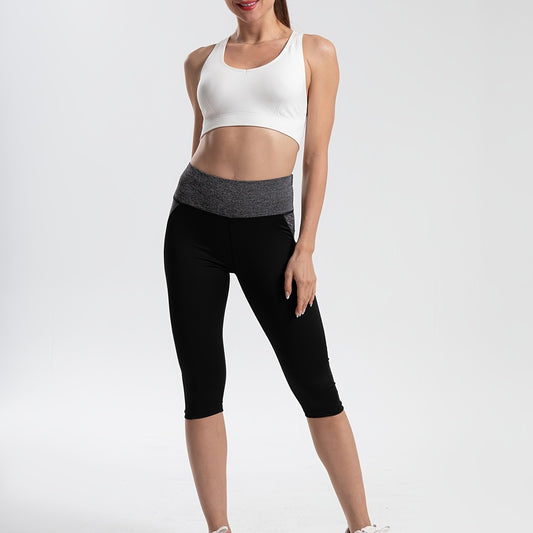 Mesh Stitching Yoga Leggings with Butt Lift & Sweat Absorption