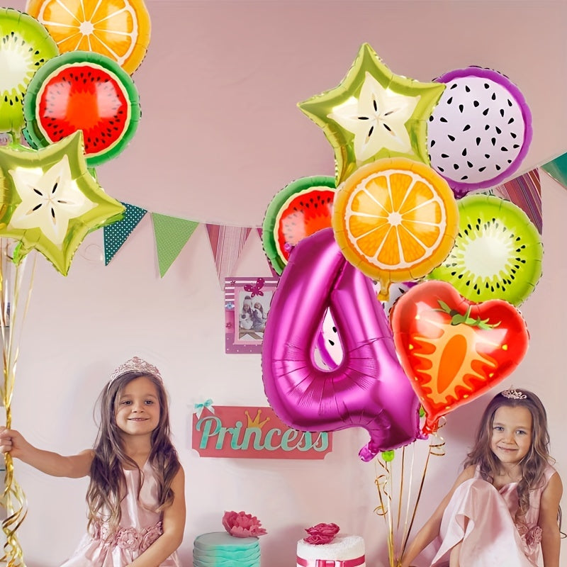 2pcs 18 Fruit Foil Helium Balloons for Summer Parties Birthdays