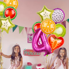 2pcs 18 Fruit Foil Helium Balloons for Summer Parties Birthdays