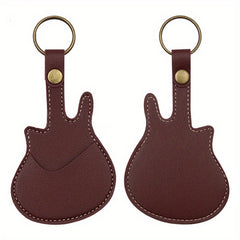 Guitar Shaped Keychain with Pick Case