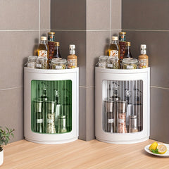 Kitchen Storage Shelf Counter Corner Triangle Seasoning Rack Wall Hanging