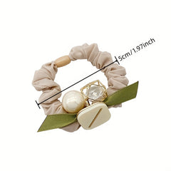 3-Piece Geometric Beads Plush Hair Loops