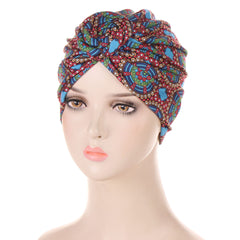 Multicolor Snail Print Turban Hat for Women