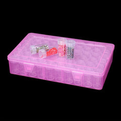 Pink 60 Grids Bead Container Diamond Painting Tools Storage Box