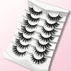 7 Pairs Natural 3D False Eyelashes Silk Reusable Soft False Eyelashes