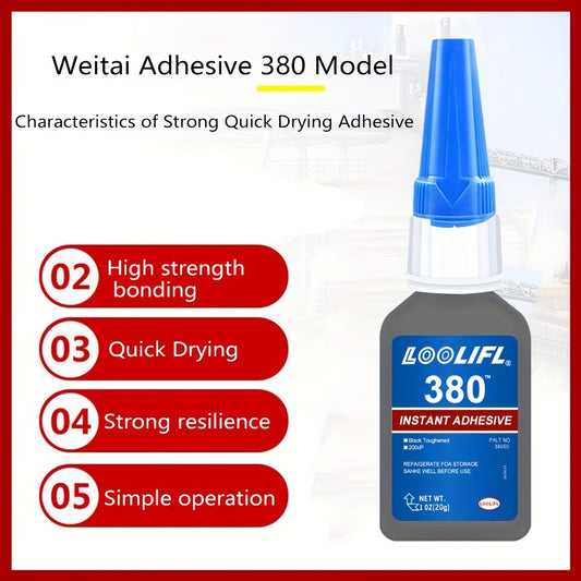 380 Strong Glue Quick Drying Adhesive Plastic Metal Ceramic Glass Wood