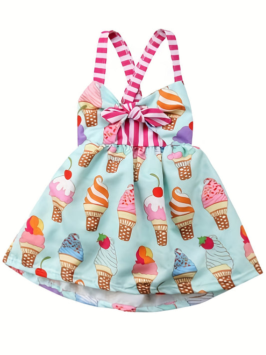 Kid Girls' Ice Cream Princess Dress For Party - Gift Idea