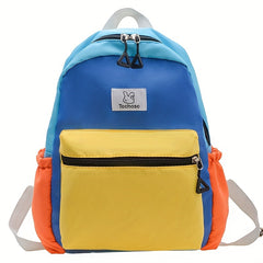 Kids Casual Backpack Lightweight Block Print