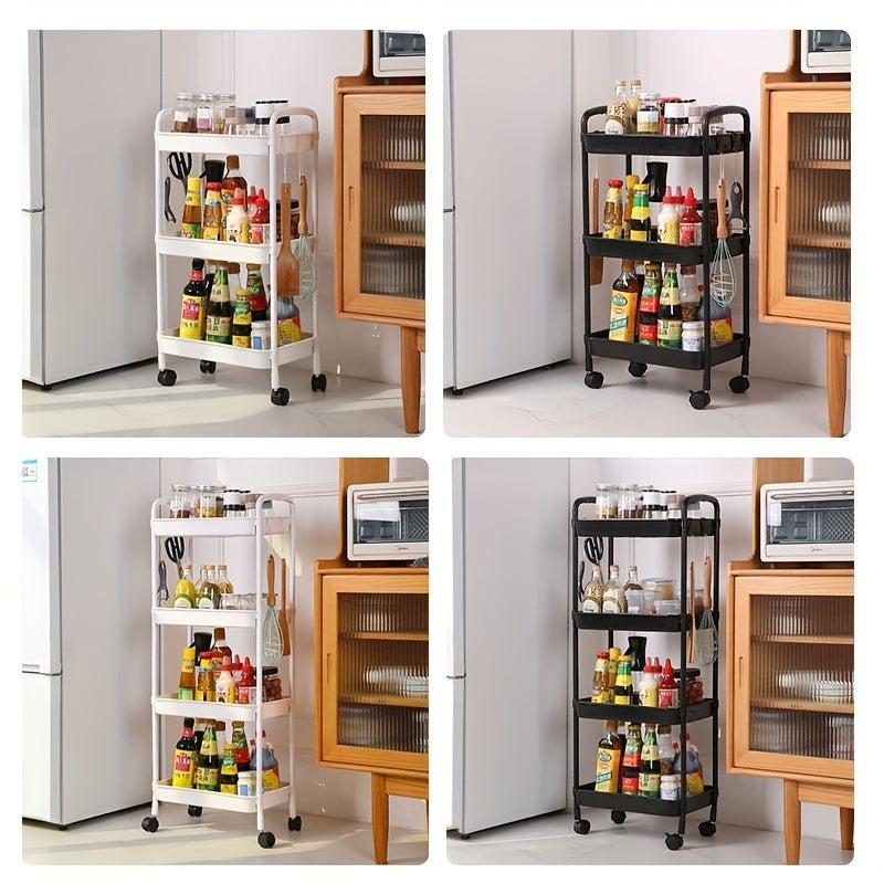 Small Cart Storage Rack with Wheels Household Bookshelf