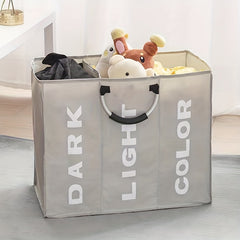 Large Foldable Laundry Basket with Waterproof Fabric and Handles
