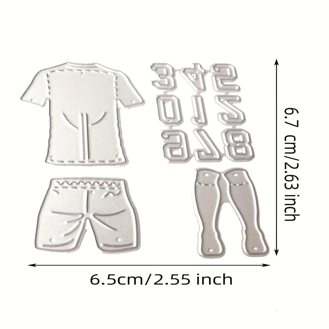 Football Wear Number Cutting Die Stencil DIY Craft