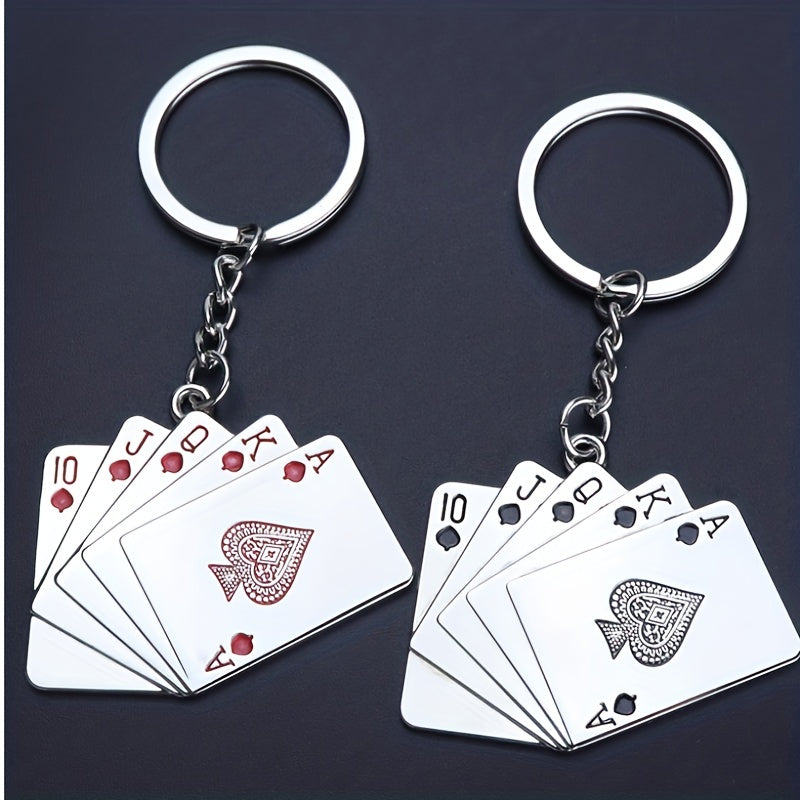 Creative Playing Card Keychain Bag Backpack Pendant Halloween Gift