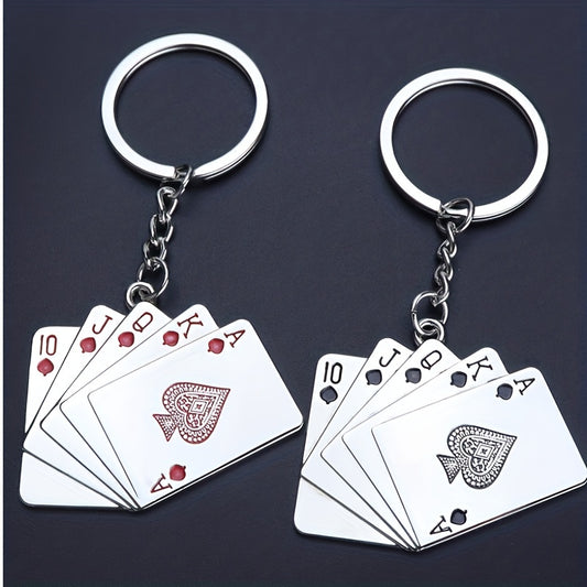 Creative Playing Card Keychain Bag Backpack Pendant Halloween Gift