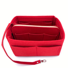 Felt Purse Organizer Insert with Zipper & Key Holder