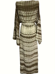  Boho Kimono Women's Plus Tie Dye Bat Sleeve Open Front Beach Cover Up