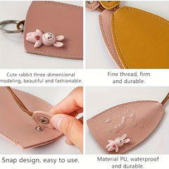 Rabbit Key Case PU Leather Key Bag Key Pouch