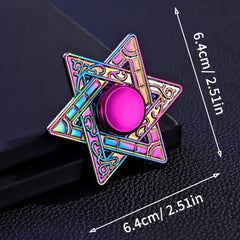 Colorful Hexagon Spinner Fidget Toy Durable Metal Long Lasting Rotation