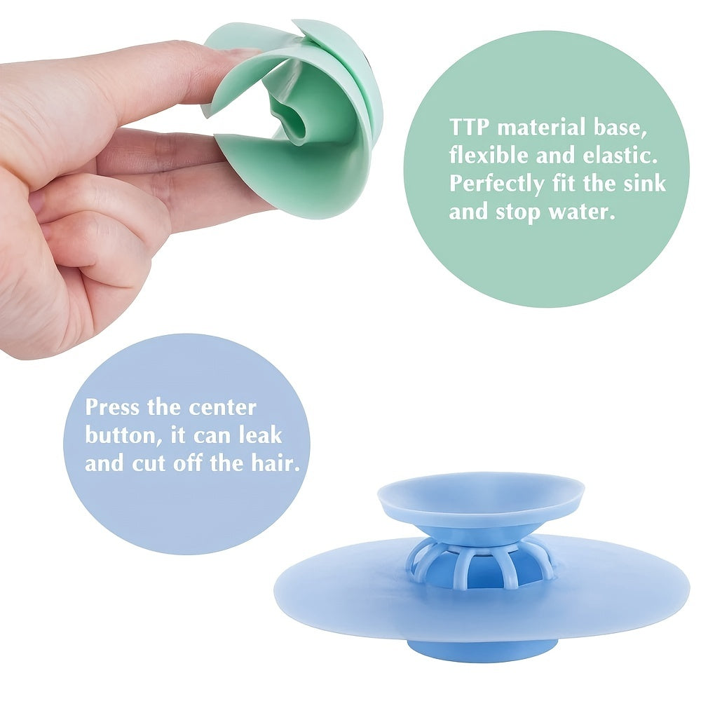 Silicone Floor Drain Stopper Hair Catcher Water Trap