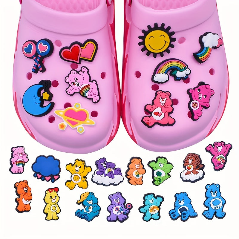 31pcs Cartoon Bear Shoe Charms for Crocs, Party Favors, Birthday Gift