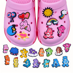 31pcs Cartoon Bear Shoe Charms for Crocs, Party Favors, Birthday Gift