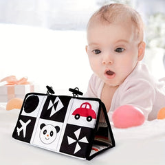 Baby Fun Mirror Car Hanging Foldable Vision Training Pattern Rectangular Mirror