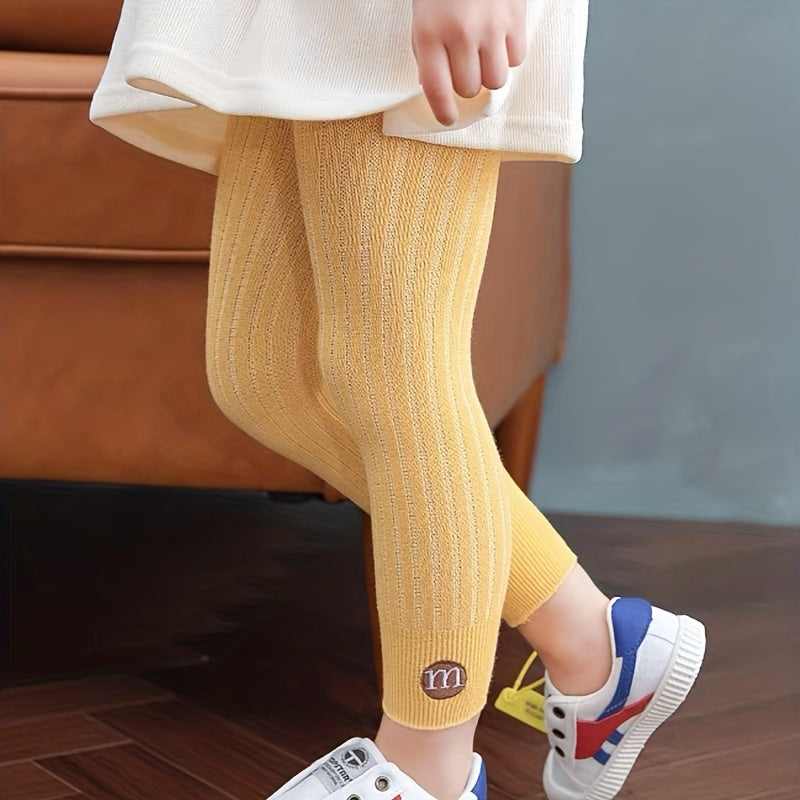 Girls Striped Leggings Comfortable Underlayer Pants For Kids
