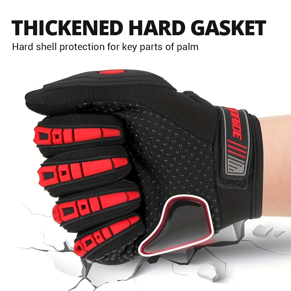 Summer Motorcycle Gloves Touch Screen Full Finger Non-slip Riding Gloves