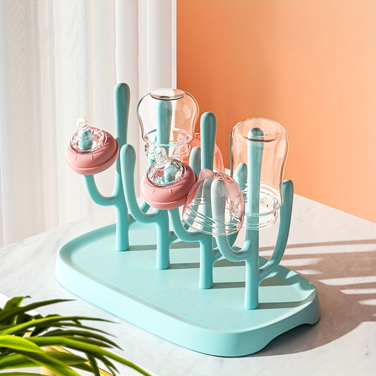 High Capacity Baby Bottle Drying Rack with Tray