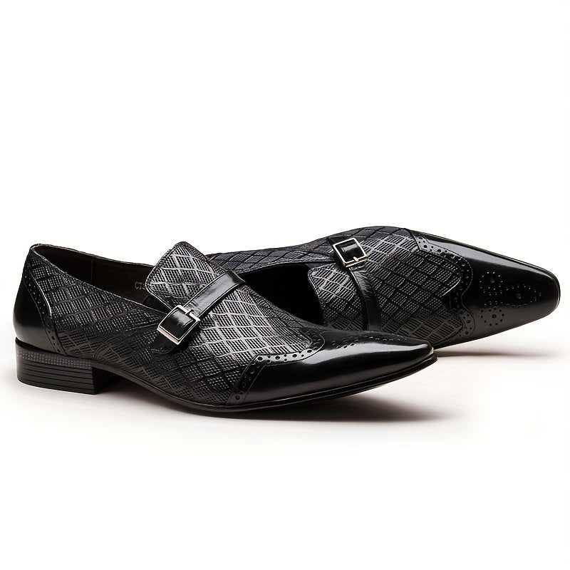 Men's Brogue Slip On Pointed Formal Shoes