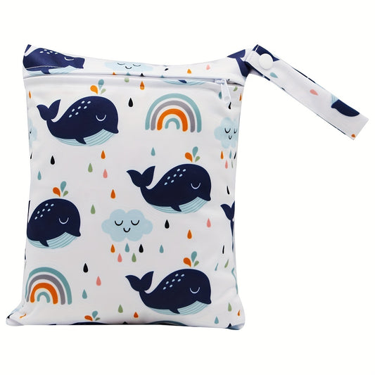Rainbow Dolphin Print Small Wet Bag