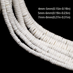 Shell Beads Medium Hole Flat Beads for DIY Jewelry Making 4mm 8mm