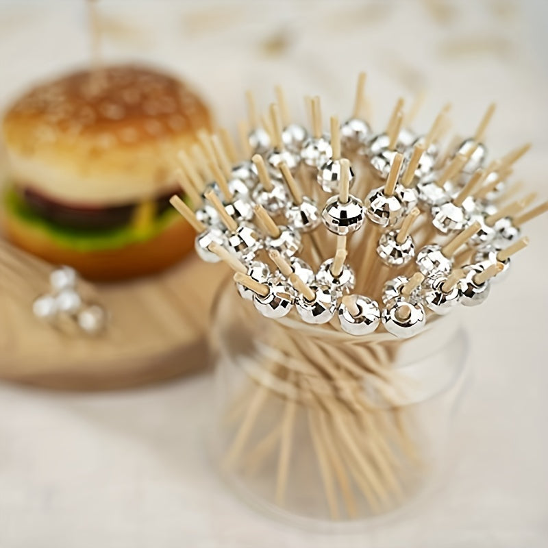 100pcs Fancy Sushi Sticks Disposable Fruit Bamboo Toothpick