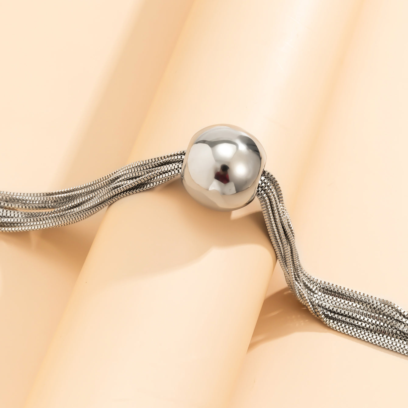 Big Ball Pendant Necklace Twisted Chain Necklace