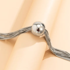 Big Ball Pendant Necklace Twisted Chain Necklace