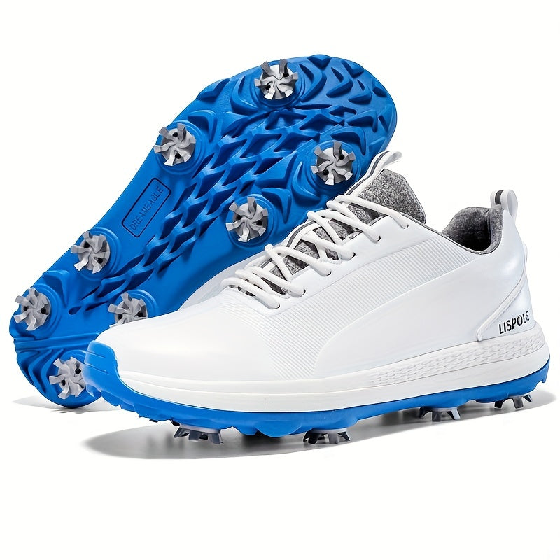Men's Lightweight Golf Shoes w/ Removable Spike Non Slip Non Lace