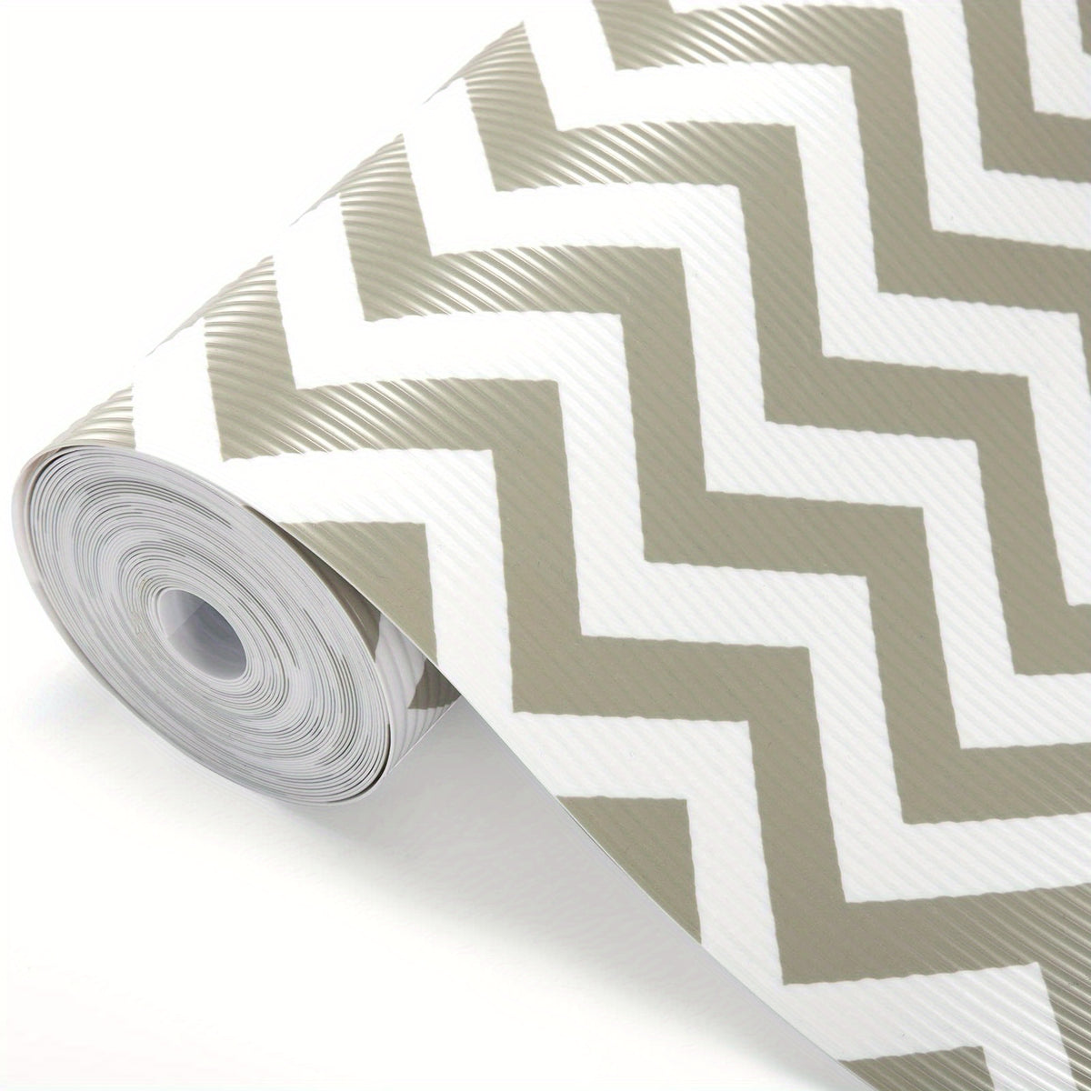 Brown & Striped Drawer Mat Shelf Liners - Cabinet & Drawer Liner Roll