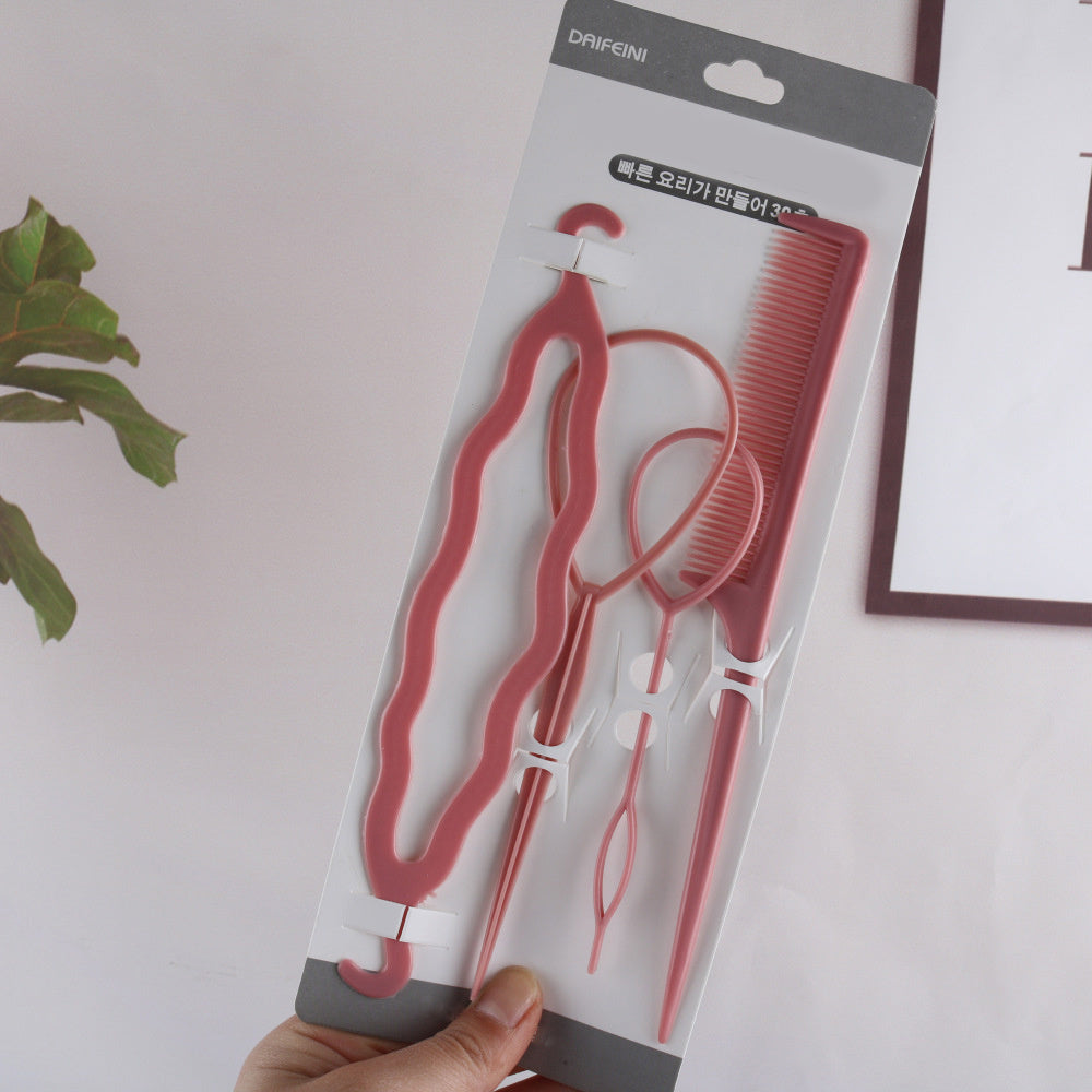 4pcs Hair Loop Styling French Braid Tool Set