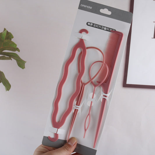 4pcs Hair Loop Styling French Braid Tool Set